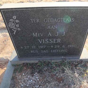VISSER A.J.J. 1917-1980