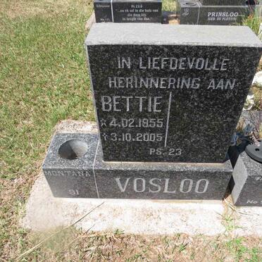 VOSLOO Bettie 1955-2005