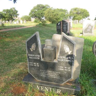 VENTER Stephanus Marthinus 1936-2019 & Lorraine Mildred 1937-2010