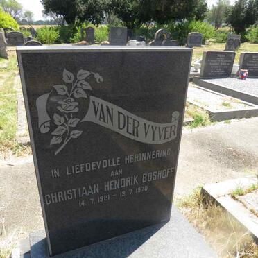 VYVER Christiaan Hendrik Boshoff, van der 1921-1970