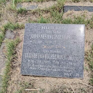 VORSTER Johannes Antonie 1904-19? & Elizabetha Wilhelmina 1911-1998