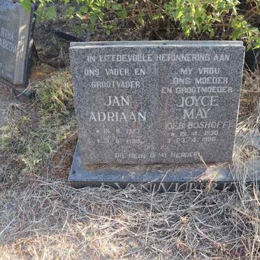 VUUREN Jan Adriaan, van 1927-1990 & Joyce May BOSHOFF 1930-1986