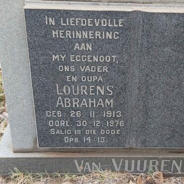 VUUREN Lourens Abraham, van 1913-1976
