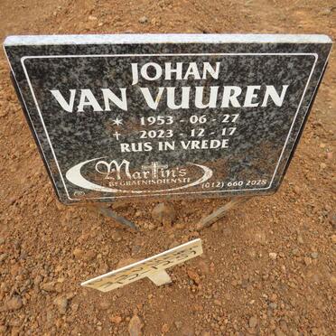 VUUREN Johan, van 1953-2023