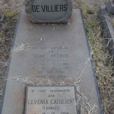 VILLIERS Izak Petrus, de 1905-1982 & Levenia Catherine FRANCES 1904-1995_1