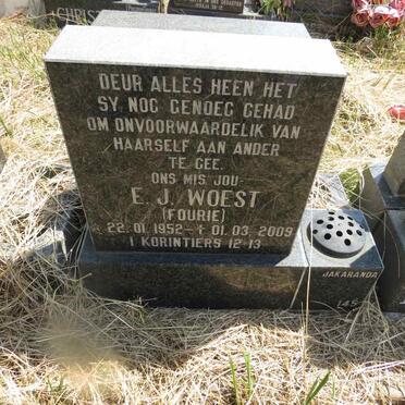 WOEST E.J. nee FOURIE 1952-2009