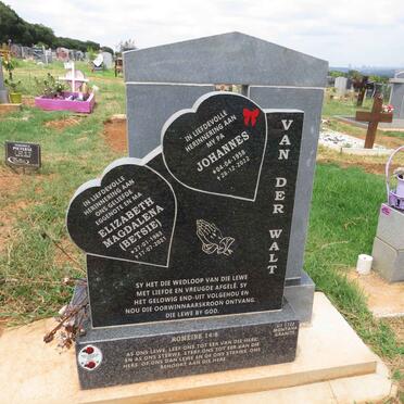 WALT Johannes, van der 1958-2022 & Elizabeth Magdalena 1963-2021