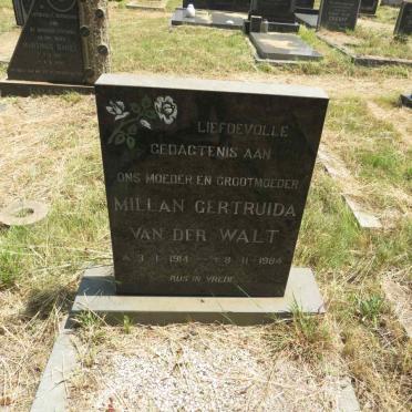 WALT Millan Gertruida, van der 1914-1984