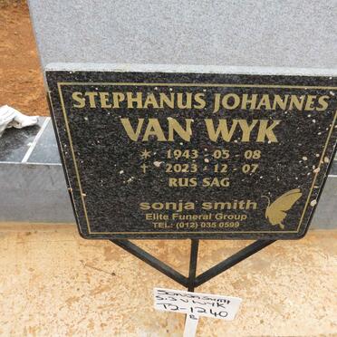 WYK Stephanus Johannes, van 1943-2023