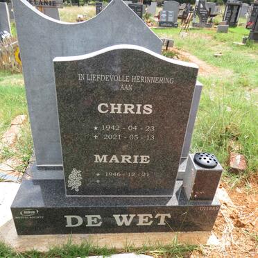 WET Chris, de 1942-2021 & Marie 1946- 