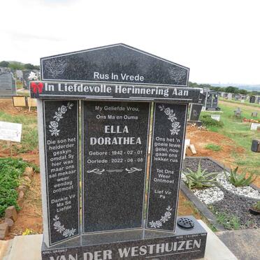 WESTHUIZEN Ella Dorathea, van der 1942-2022