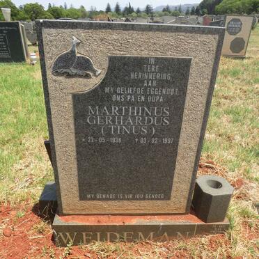 WEIDEMAN Marthinus Gerhardus 1938-1997