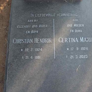 WRIGHT Christian Hendrik 1924-1981 & Gertina Maria 1924-2023_2