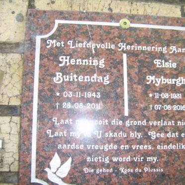 MYBURGH Elsie 1931-2016 :: BUITENDAG Henning 1943-2011