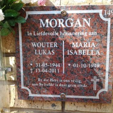 MORGAN Wouter Lukas 1944-2011 &amp; Maria Isabella 1949-