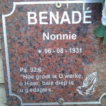 BENADÉ Nonnie 1931-
