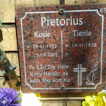 PRETORIUS Kosie 1932-2005 &amp; Tienie 1938-
