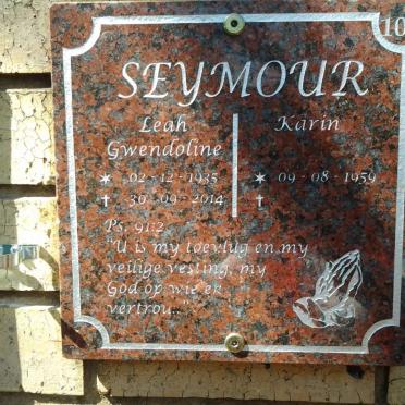 SEYMOUR Leah Gwendoline 1935-2014 :: SEYMOUR Karin 1959-