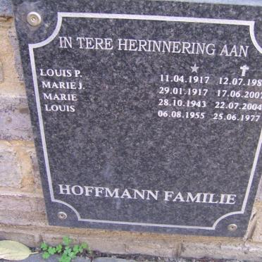 HOFFMANN Louis P. 1917-1980 :: HOFFMANN Marie J. 1917-2007 :: HOFFMANN Marie 1943-2004 :: HOFFMANN  Louis 1955-1977