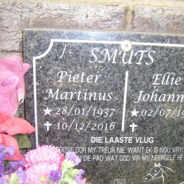 SMUTS Pieter Martinus 1937-2016 &amp; Ellie Johanna 1934-