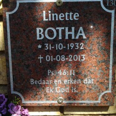 BOTHA Linette 1932-2013
