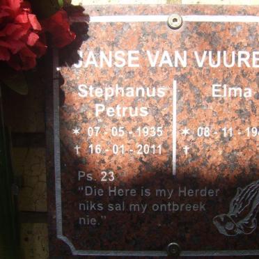 VUUREN Stephanus Petrus, Janse van 1935-2011 &amp; Elma 1940-