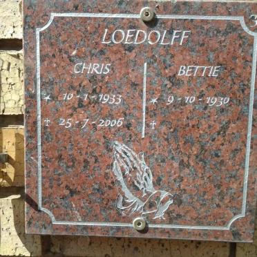 LOEDOLFF Chris 1933-2006 &amp; Bettie 1930-