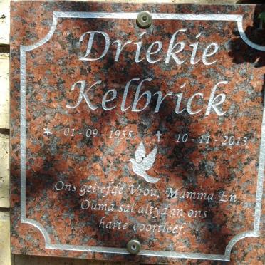 KELBRICK Driekie 1955-2013