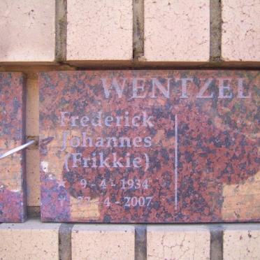 WENTZEL Frederick Johannes 1934-2007