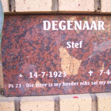 DEGENAAR Stef 1923-2015