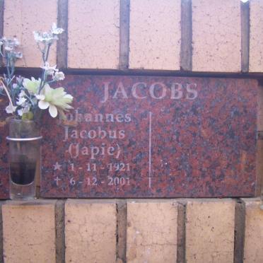 JACOBS Johannes Jacobus 1921-2001