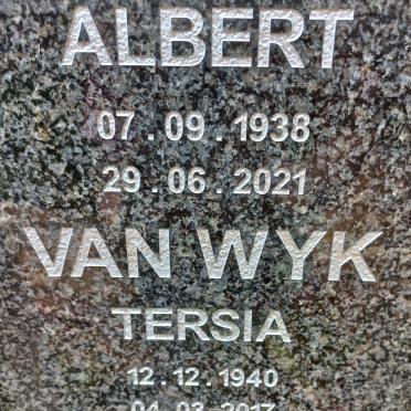 WYK Albert, van 1938-2021 &amp; Tersia 1940-2017
