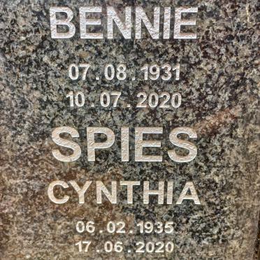 SPIES Bennie 1931-2020 &amp; Cynthia 1935-2020