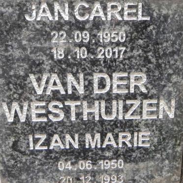 WESTHUIZEN Jan Carel, van der 1950-2017 &amp; Izan Marie 1950-1993