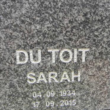 TOIT Sarah, du 1934-2015
