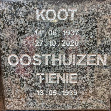 OOSTHUIZEN Koot 1937-2020 &amp; Tienie 1939-