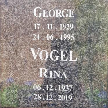 VOGEL George 1929-1995 &amp; Rina 1937-2019