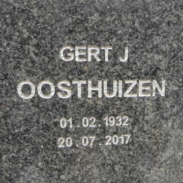 OOSTHUIZEN Gert J. 1932-2017