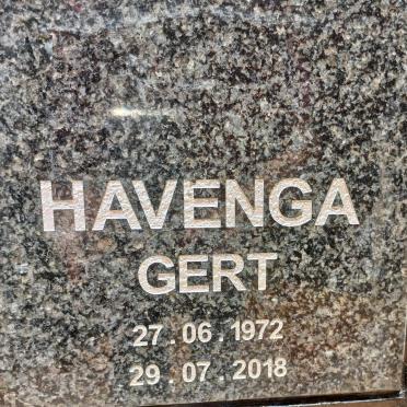HAVENGA Gert 1972-2018