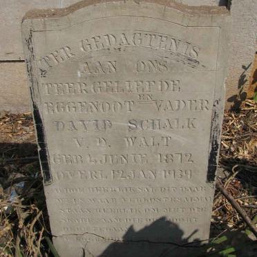WALT David Schalk, v.d. 1872-1934