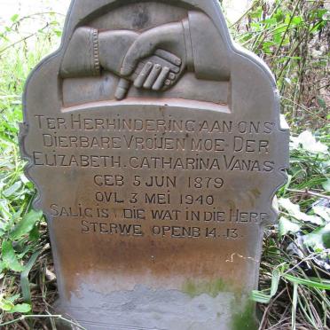 VANAS Elizabeth Catharina 1879-1940