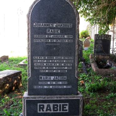 RABIE Johannes Jakobus 1884-1930 &amp; Maria Jacoba DU TOIT 1888-1973