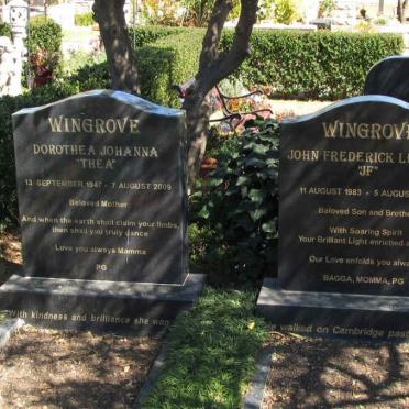 WINGROVE Dorothea Johanna 1947-2009 :: WINGROVE John Frederick le Roux 1983-2005