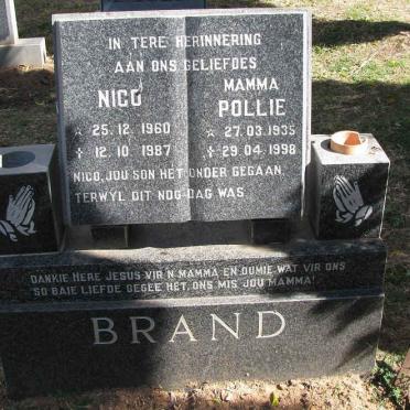 BRAND Nico 1960-1987 &amp; Pollie 1911-1998