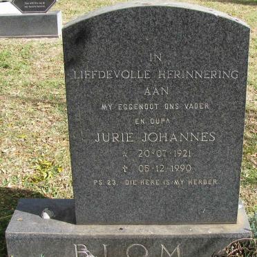 BLOM Jurie Johannes 1921-1990