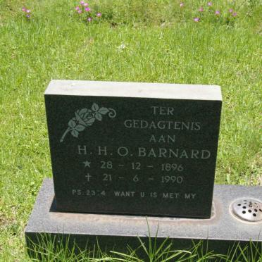 BARNARD H.H.O. 1896-1990