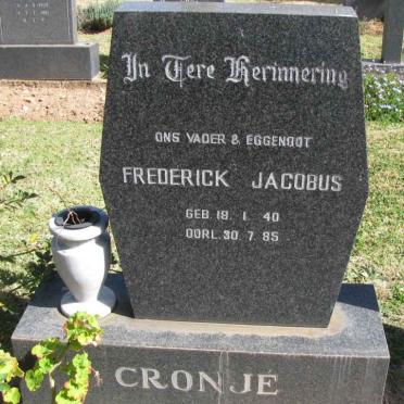 CRONJE Frederick Jacobus 1940-1985