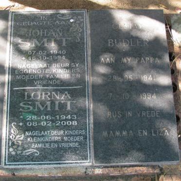SMIT Johan 1940-1994 &amp; Lorna 1943-2008 :: BUDLER Gustav 1941-1994