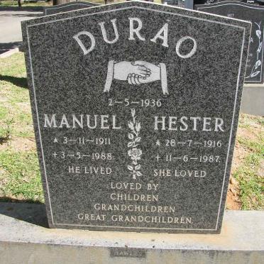 DURAO Manual 1911-1988 &amp; Hester 1916-1987