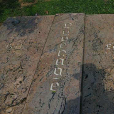 DUVENHAGE Abraham Christiaan 1926-1989 &amp; Hendrina Jacoba Maria 1836-